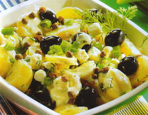 Картофельный салат греческий