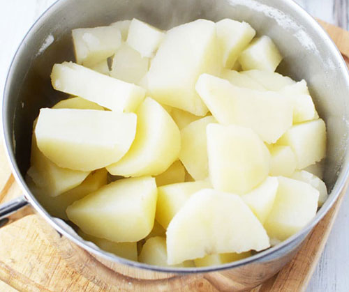 Картофель отварной в сливках